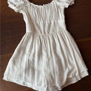 Hollister White Babydoll Dress
